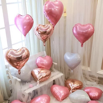 2/5 τμχ 18 ιντσών Μπαλόνι με πεντάκτινα αλουμινόχαρτα διακοσμητικά πάρτι γενεθλίων γάμου ντους μωρών Επετειακή καρδιά Μπαλόνια ηλίου