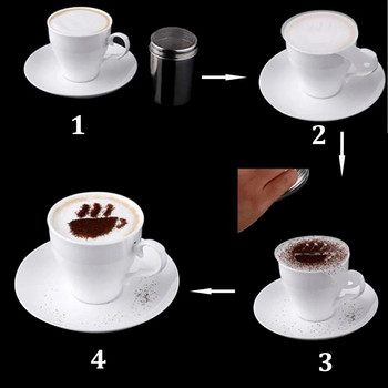 Στένσιλ καφέ 16 τεμ. Φανταστική εκτύπωση καφέ Μοντέλο Στένσιλ για κέικ γάλακτος Μορφή για κέικ καπουτσίνο Φόρμα σχεδίασης προμήθειες κουζίνας σπιτιού