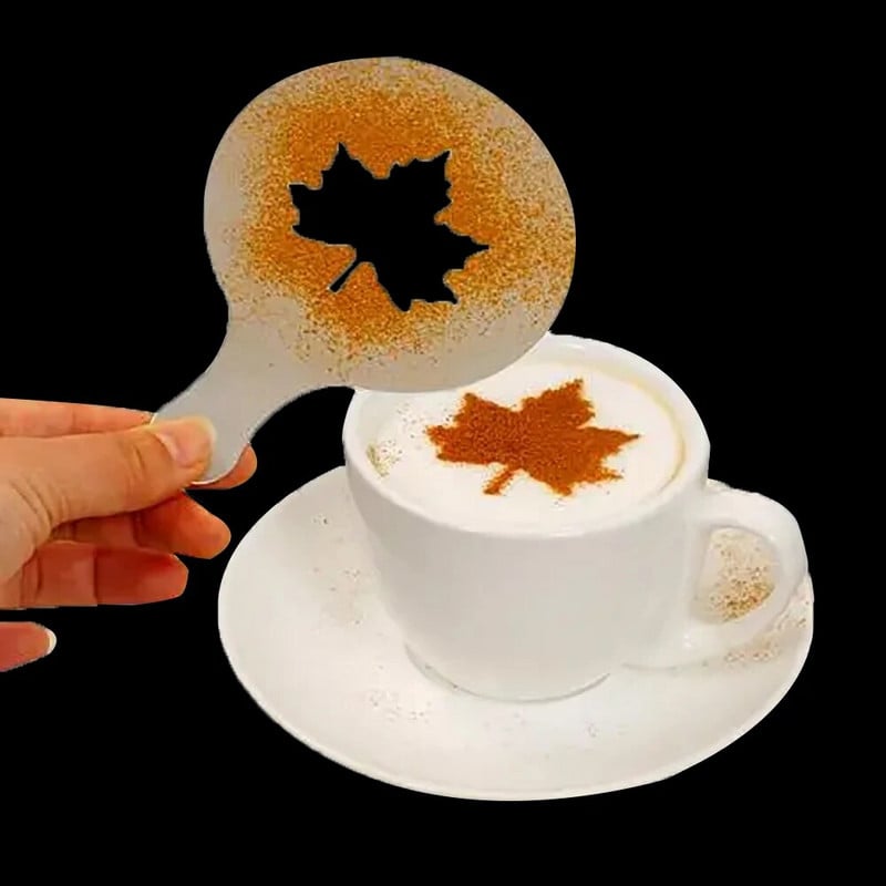 Šablone za kavu od 16 KOM Fancy model za ispis kave Šablone za kolače s mlijekom Kalup za kapučino Kalup za crtanje kolača Kućni kuhinjski pribor