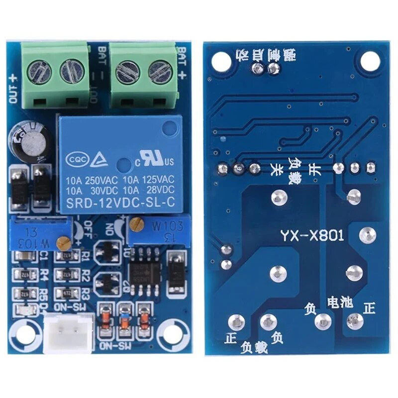ABGZ-12V aku laadimiskontrolleri kaitseplaadi mooduli automaatse lüliti taastamise kaitsekontrolleri moodul