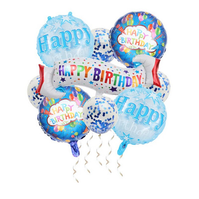 Νέα 9 σετ με πανό γενεθλίων μεμβράνη αλουμινίου Μπαλόνια παγιέτες Μπαλόνια Παιδικά Ενήλικες Διακόσμηση πάρτι γενεθλίων