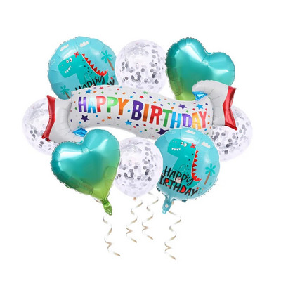 Jauni 9 dzimšanas dienas reklāmkarogu komplekti, alumīnija plēves bumbiņu vizuļu baloni bērnu pieaugušajiem dzimšanas dienas ballīšu dekorēšanai