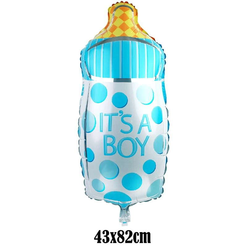 1 vnt. lytį atskleidžiantys balionai vakarėliui, dideli mėlynai rožinė folija kūdikių lytį atskleidžiantys teminiai folijos balionai, skirti vakarėliui papuošti