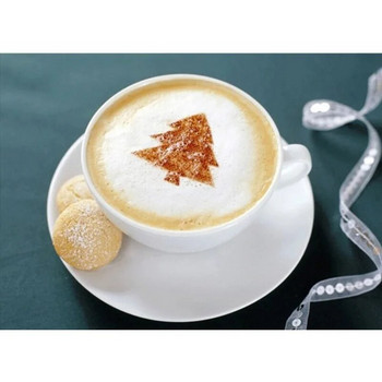 1 Σετ Στένσιλ καφέ Cafe barista Εργαλεία latte Art Maker Διακόσμηση καπουτσίνο Μοτίβο φόρμα Αξεσουάρ παρασκευής καφέ
