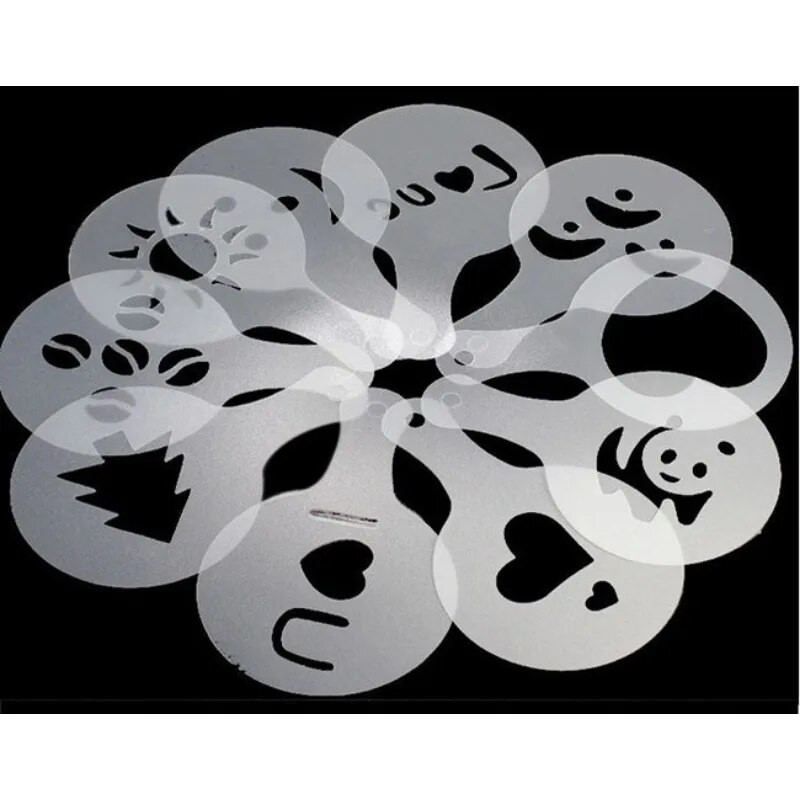 1 set Șablon de cafea Cafe barista Instrumente latte Art Maker Cappuccino decor model matriță accesorii pentru prepararea cafelei