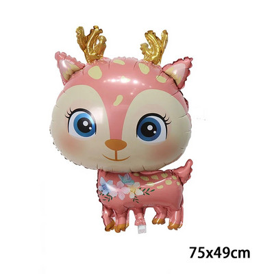 Jauki džungļu briežu folijas baloni Lapsu meža dzīvnieki Tēma Bērnu duša Bērnu dzimšanas dienas ballītes dekorēšanas piederumi