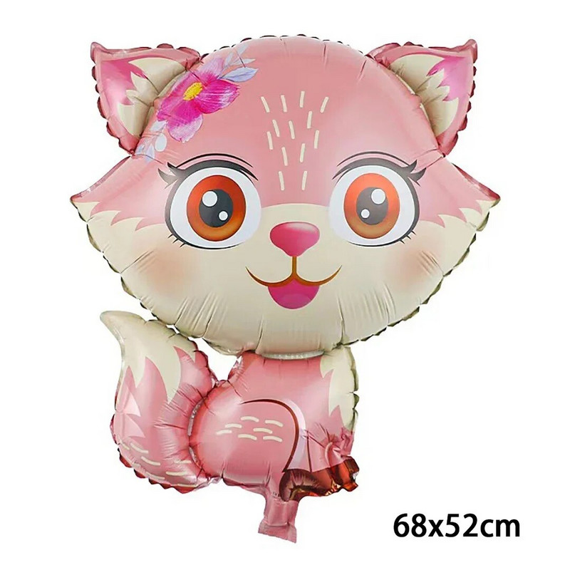 Jauki džungļu briežu folijas baloni Lapsu meža dzīvnieki Tēma Bērnu duša Bērnu dzimšanas dienas ballītes dekorēšanas piederumi