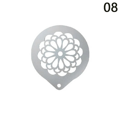 Ispis kave od nehrđajućeg čelika Cvjetni model Dodaci za kafiće Pjena za kavu Predložak za prskanje Girlanda Podloga za kalupe Barista Art šablone