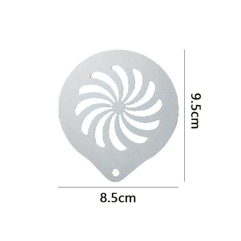 Ispis kave od nehrđajućeg čelika Cvjetni model Dodaci za kafiće Pjena za kavu Predložak za prskanje Girlanda Podloga za kalupe Barista Art šablone