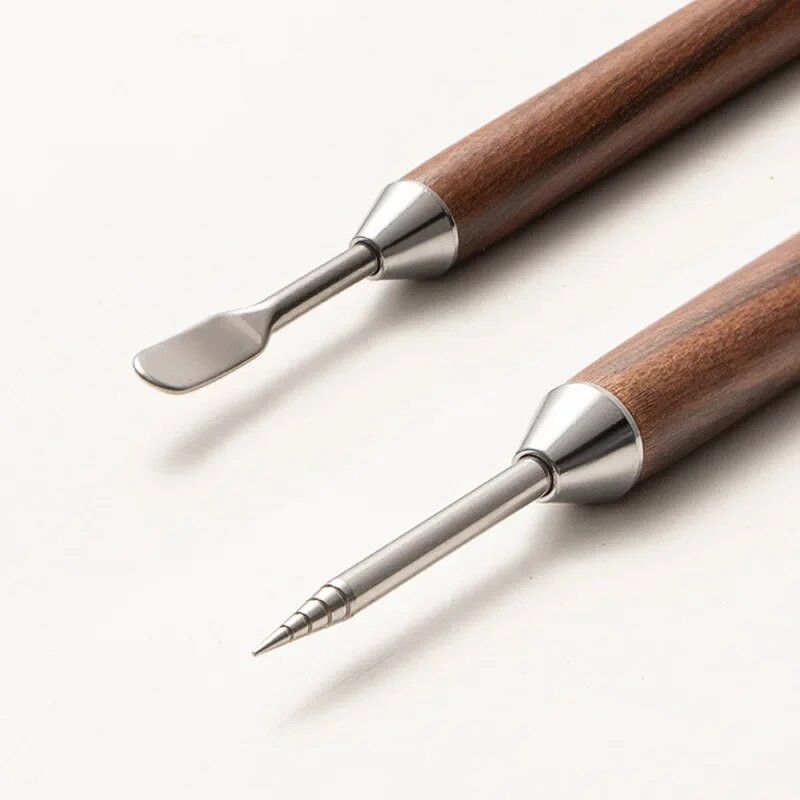 Kávéművészeti tűk Barista Cappuccino Espresso Kávé dekoráció Kiváló minőségű fa nyelű szabotázs Creative Coffee Art toll eszközök