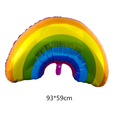 1 τεμ. Big Rainbow Smile White Cloud Foil Balloon Boy girl Birthday Party Birthday balloon Decorations Baby Shower Kids Toy Ball Gift Gift