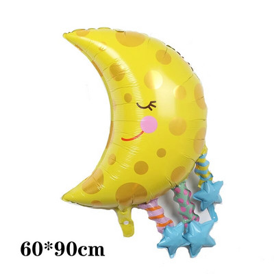 1 τεμ. Big Rainbow Smile White Cloud Foil Balloon Boy girl Birthday Party Birthday balloon Decorations Baby Shower Kids Toy Ball Gift Gift