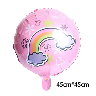 1 τεμ. Big Rainbow Smile White Cloud Foil Balloon Boy girl Birthday Party Birthday balloon Decorations Baby Shower Kids Toy Ball Gift Gift