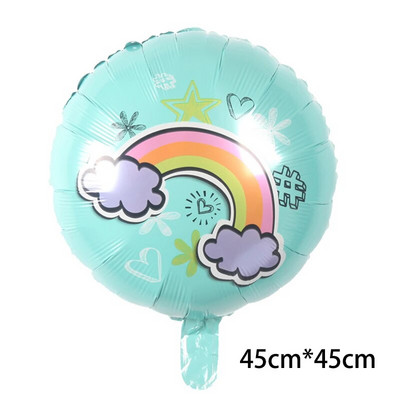 1 τεμ. Big Rainbow Smile White Cloud Foil Balloon Boy girl Birthday Party Birthday balloon Decorations Baby Shower Kids Toy Ball Gift Gift