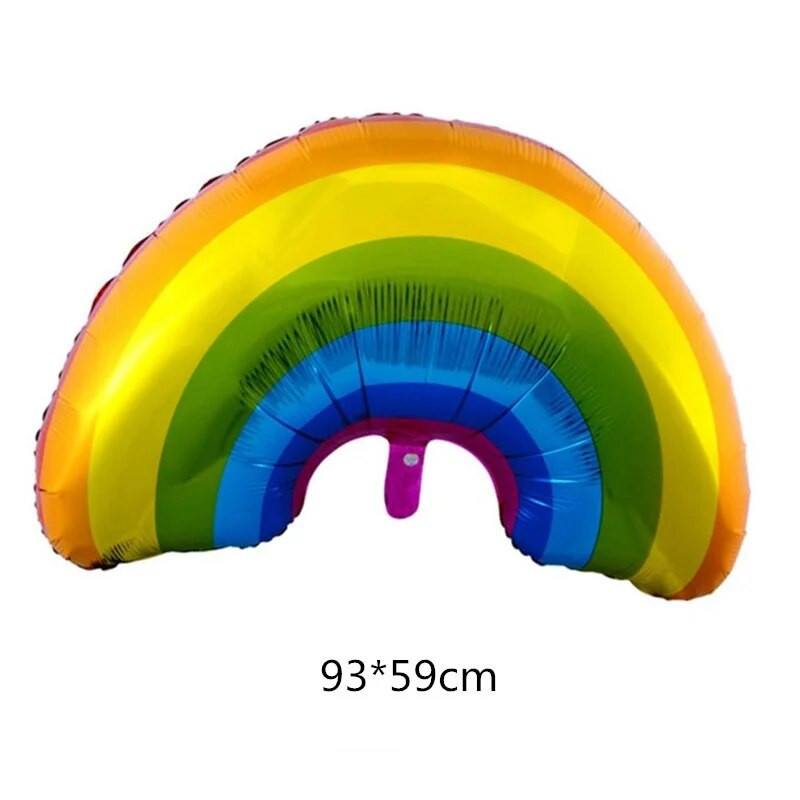 1 τεμ. Big Rainbow Smile White Cloud Foil Balloon Boy girl Birthday Party Birthday balloon Decorations Baby Shower Kids Toy Ball Gift Gift