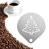 Kalėdinio pyrago dekoravimo trafaretas Putų Latte Art Trafaretai Trafaretai Formos milteliai Trafaretas „Pasidaryk pats“ kepimo meno forma Daugkartinio naudojimo Barista