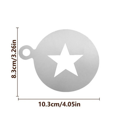 Kalėdinio pyrago dekoravimo trafaretas Putų Latte Art Trafaretai Trafaretai Formos milteliai Trafaretas „Pasidaryk pats“ kepimo meno forma Daugkartinio naudojimo Barista