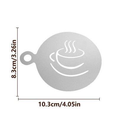 Kalėdinio pyrago dekoravimo trafaretas Putų Latte Art Trafaretai Trafaretai Formos milteliai Trafaretas „Pasidaryk pats“ kepimo meno forma Daugkartinio naudojimo Barista