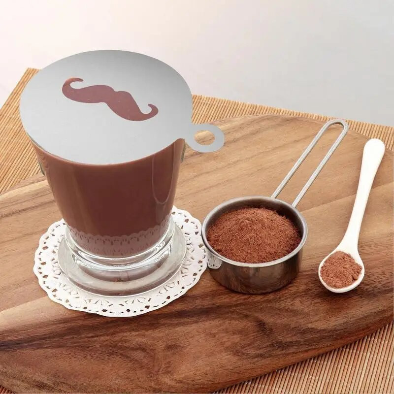 Kalėdinio pyrago dekoravimo trafaretas Putų Latte Art Trafaretai Trafaretai Formos milteliai Trafaretas „Pasidaryk pats“ kepimo meno forma Daugkartinio naudojimo Barista