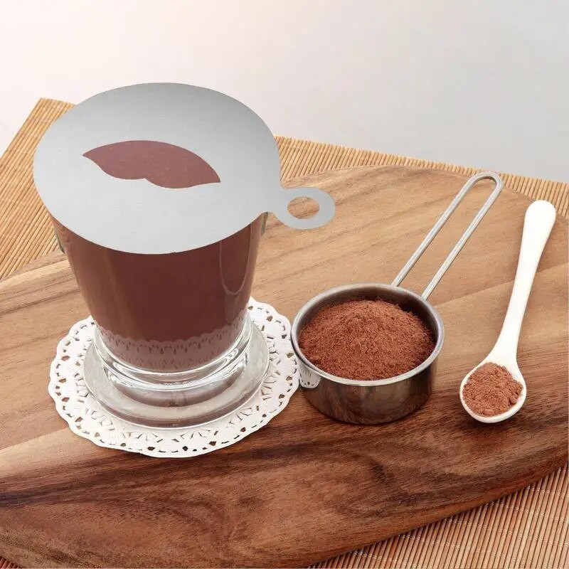 Kalėdinio pyrago dekoravimo trafaretas Putų Latte Art Trafaretai Trafaretai Formos milteliai Trafaretas „Pasidaryk pats“ kepimo meno forma Daugkartinio naudojimo Barista