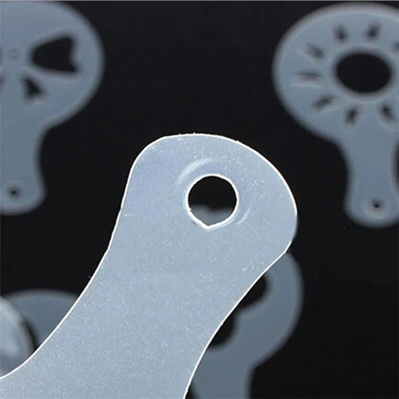 16 vnt Kavos pyrago plastikinio trafareto dekoravimo keksiukų šablono formelės gyvas kapučino latte trafaretas kavos formelių gaminimo įrankiai