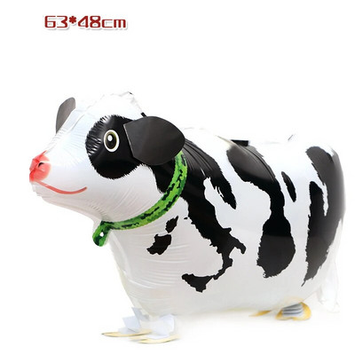 1 vnt Animacinis ūkinis gyvūnas vaikštantis balionas Miela karvė vištiena Namuose avis Boružėlė Dalmatijos folijos balionai, skirti ūkio gimtadienio dekoravimui