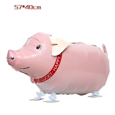 1 vnt Animacinis ūkinis gyvūnas vaikštantis balionas Miela karvė vištiena Namuose avis Boružėlė Dalmatijos folijos balionai, skirti ūkio gimtadienio dekoravimui