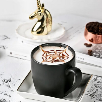 25Pcs шаблони за кафе Fancy Coffee Printing Model Foam Spray Cake Stencils Кафе Рисуване Капучино Шаблони за кафе 2022