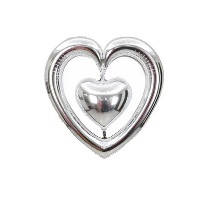 Valentīndienas lielas sirds sirds sirds piedāvājums alumīnija plēves balons kāzu ballītes noformējums peldošs hēlija balons