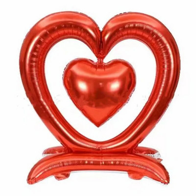 Valentīndienas lielas sirds sirds sirds piedāvājums alumīnija plēves balons kāzu ballītes noformējums peldošs hēlija balons