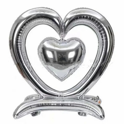 Valentīndienas lielas sirds sirds sirds piedāvājums alumīnija plēves balons kāzu ballītes noformējums peldošs hēlija balons