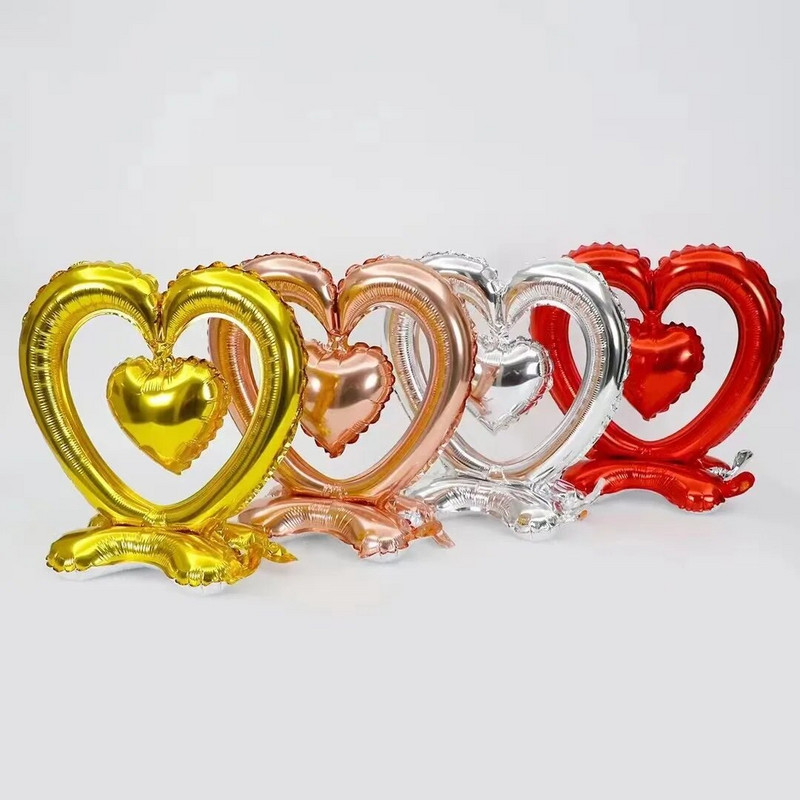 Valentīndienas lielas sirds sirds sirds piedāvājums alumīnija plēves balons kāzu ballītes noformējums peldošs hēlija balons