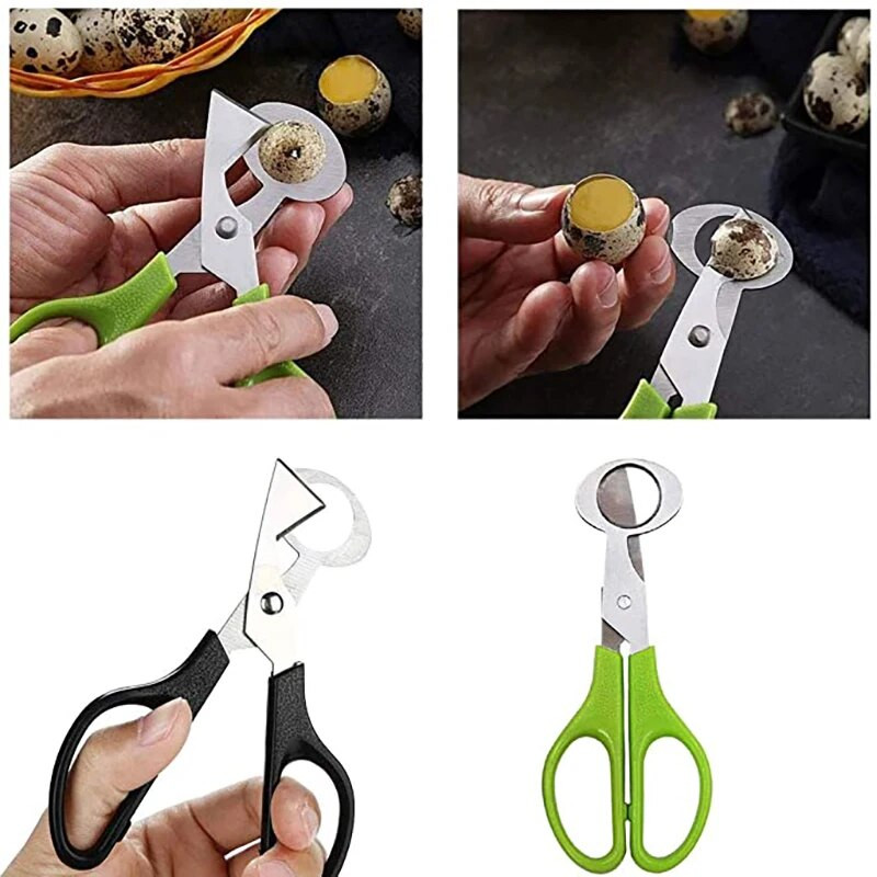 Putpelių kiaušinių žirklės paukščių kiaušinių žirklės nerūdijančio plieno kiaušinių pjaustytuvai kiaušinių lukštų pjaustytuvai kiaušinių atidarytuvai virtuvės rankiniai įrankiai žirklės