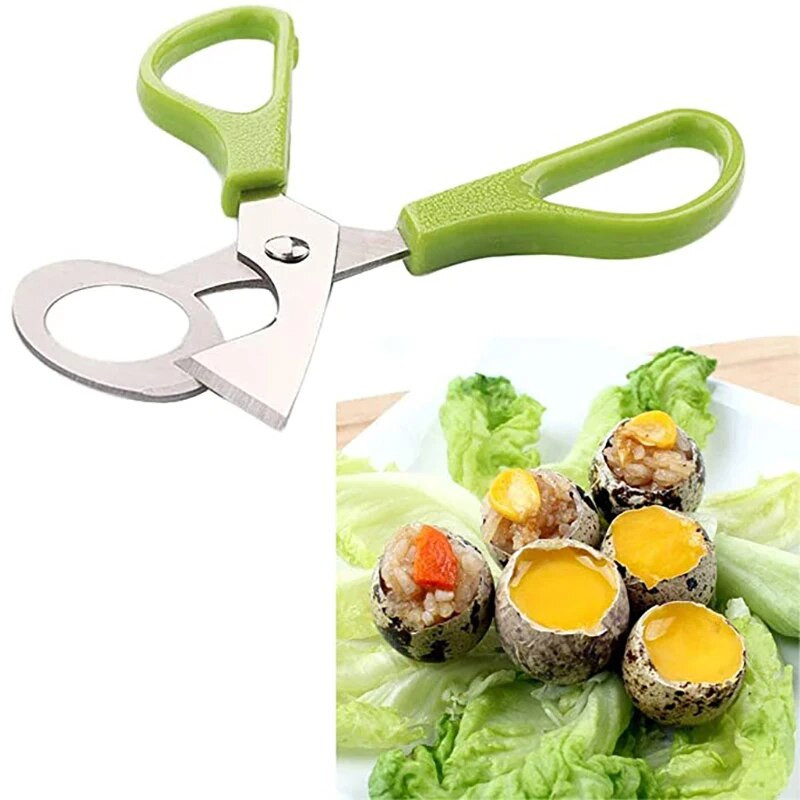 Putpelių kiaušinių žirklės paukščių kiaušinių žirklės nerūdijančio plieno kiaušinių pjaustytuvai kiaušinių lukštų pjaustytuvai kiaušinių atidarytuvai virtuvės rankiniai įrankiai žirklės