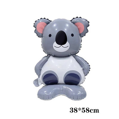1 бр. Балони с анимационно мече Мини животно Детски играчки Фолиеви балони Сладък хелиев балон Декорация Подарък за парти за рожден ден на деца