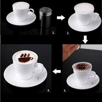 Шаблони за кафе Изискан модел за отпечатване на кафе Спрей от пяна Шаблони за торта Рисуване на кафе Капучино Спрей Изкуство Инструменти за кафе