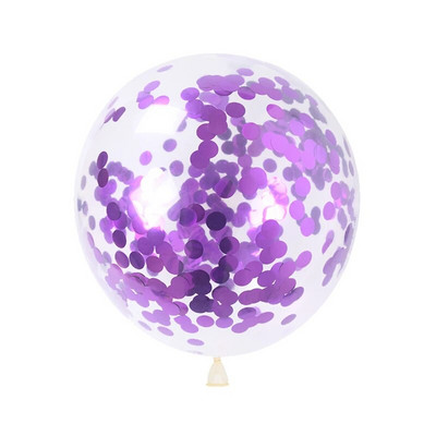 12 инча прозрачен балон Розово злато Конфети Пайети Латексови балони Сватба Рождено парти Банкет Декор Блестящ прозрачен балон