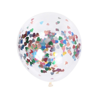 12 инча прозрачен балон Розово злато Конфети Пайети Латексови балони Сватба Рождено парти Банкет Декор Блестящ прозрачен балон