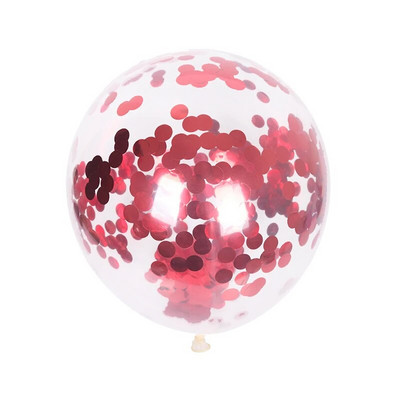 12 инча прозрачен балон Розово злато Конфети Пайети Латексови балони Сватба Рождено парти Банкет Декор Блестящ прозрачен балон