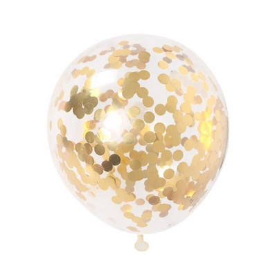 12 инча прозрачен балон Розово злато Конфети Пайети Латексови балони Сватба Рождено парти Банкет Декор Блестящ прозрачен балон