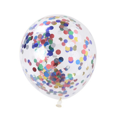 12 инча прозрачен балон Розово злато Конфети Пайети Латексови балони Сватба Рождено парти Банкет Декор Блестящ прозрачен балон