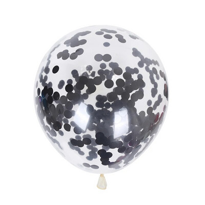 12 инча прозрачен балон Розово злато Конфети Пайети Латексови балони Сватба Рождено парти Банкет Декор Блестящ прозрачен балон