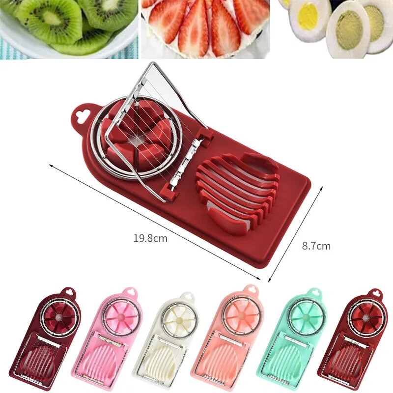 Daugiafunkcis kiaušinių pjaustytuvas nerūdijančio plieno virtų kiaušinių pjaustyklė Gėlės formos maistas Braškių pjaustyklė Kiaušinių formavimo įrankiai Virtuvės prietaisai