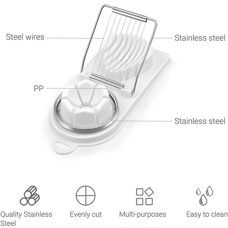 Daugiafunkcis kiaušinių pjaustytuvas nerūdijančio plieno virtų kiaušinių pjaustyklė Gėlės formos maistas Braškių pjaustyklė Kiaušinių formavimo įrankiai Virtuvės prietaisai