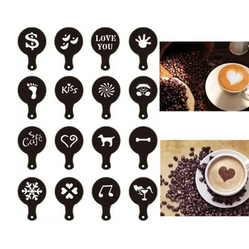 Mold Coffee Milk Cake Cupcake Stencil Template Coffee Barista Cappuccino Template Strew Pad Duster Spray