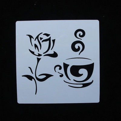 1vnt 15*15cm rožių gėlė „pasidaryk pats“ torto trafaretai sienų tapybai iškarpų albumo dažymas reljefinis albumas Dekoratyvinis šablonas, daugkartinis