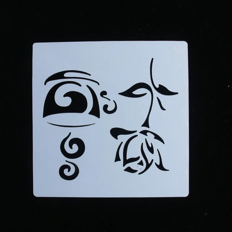 1vnt 15*15cm rožių gėlė „pasidaryk pats“ torto trafaretai sienų tapybai iškarpų albumo dažymas reljefinis albumas Dekoratyvinis šablonas, daugkartinis