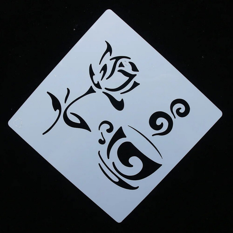 1vnt 15*15cm rožių gėlė „pasidaryk pats“ torto trafaretai sienų tapybai iškarpų albumo dažymas reljefinis albumas Dekoratyvinis šablonas, daugkartinis