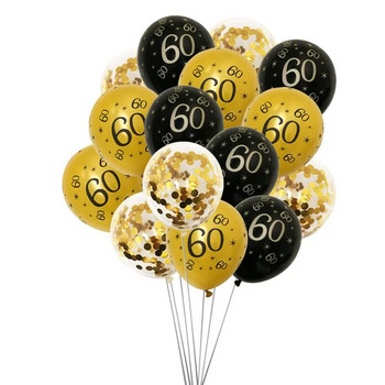 15 τεμ 12 ιντσών χρυσό μαύρο 18 30 40 50 60 μπαλόνι λάτεξ Διακοσμητικό πάρτι γενεθλίων ενηλίκων Εορτασμός 40ης επετείου Μπαλόνια 18η