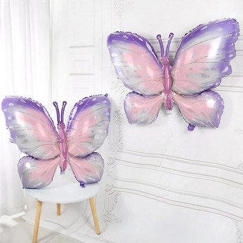 Голяма пеперуда Балони от алуминиево фолио Пеперуда Хелий Въздушни глобуси Декорации за парти за рожден ден Baby Shower Детска играчка Подпори за снимки